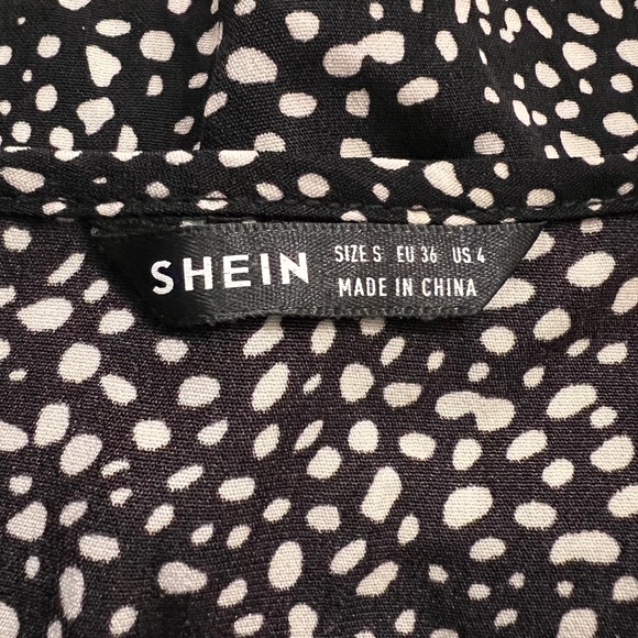 Black & White Tie-Front MIDI Dress | Mid-Sleeve - Picture 6 of 6